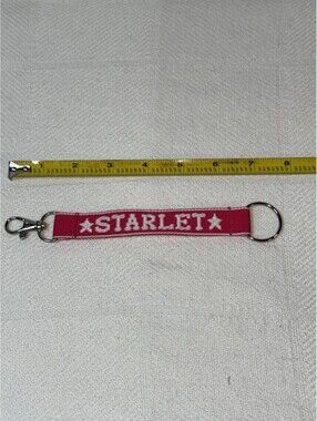 🩷 Lanyard Keychain Ring & Attachment Clasp - Embroidered  {  Starlet }